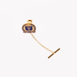 Gold Tie Tack with Naval War College Logo