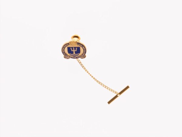 Gold Tie Tack with Naval War College Logo