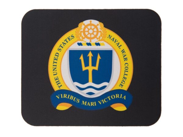 Black Foam Mousepad with Naval War College Logo