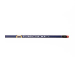 Navy Blue #2 Pencil with U.S. Naval War College Verbiage and Naval War College Logo