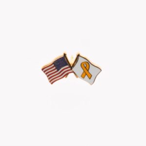 American Flag and Yellow Ribbon Flag Small Lapel Pin