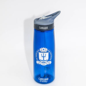 Blue CamelBak Drinking Bottle with White Naval War College Logo