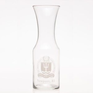 Wine Decanter with Etched Naval War College Logo