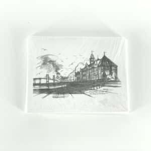 Note cards featuring pencil drawing of Luce Hall