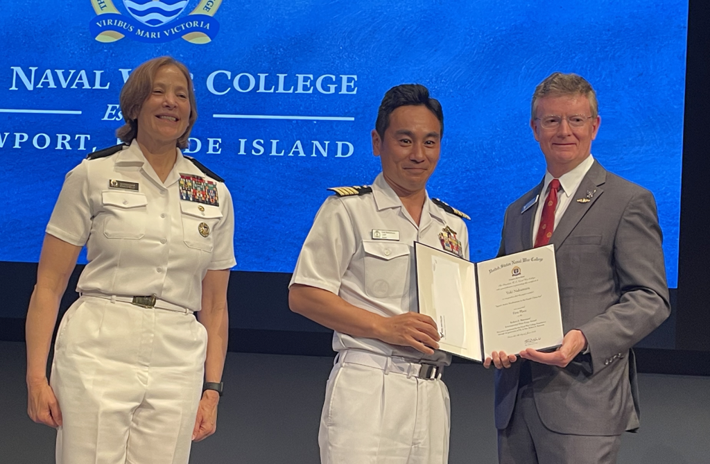 Japanese navy officer receives award