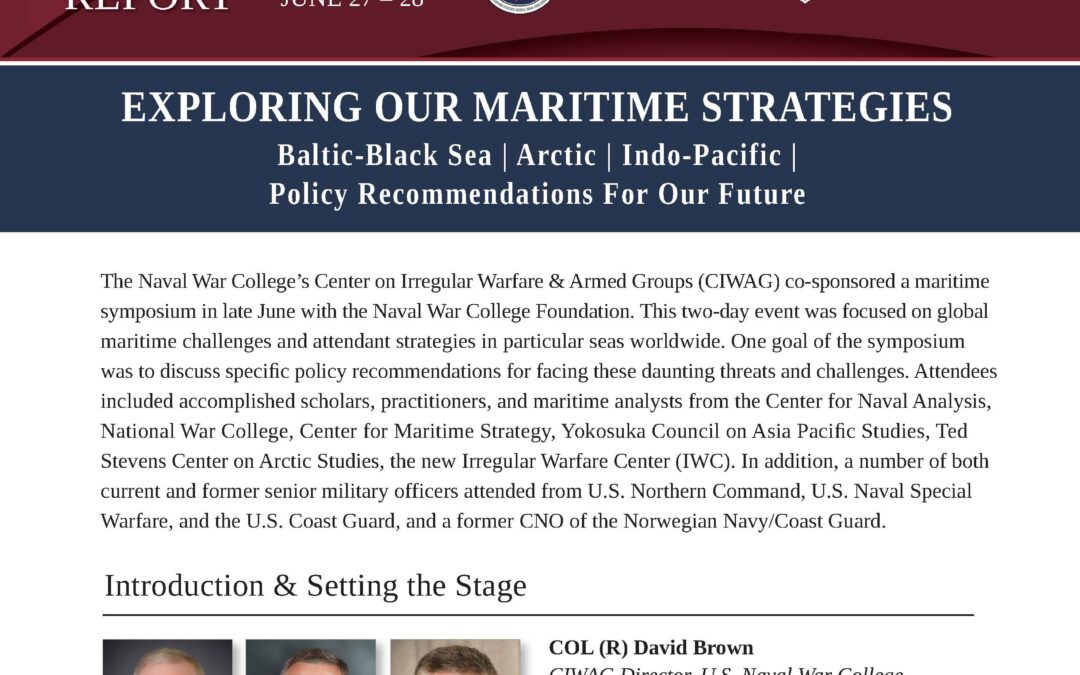 ‘Exploring Our Maritime Strategies’ Symposium Report