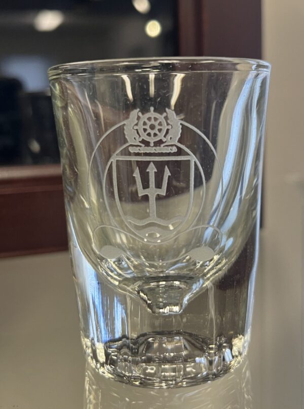 U.S. Naval War College Etched Shot Glass