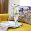 Navy Printed Pillow - Image 3